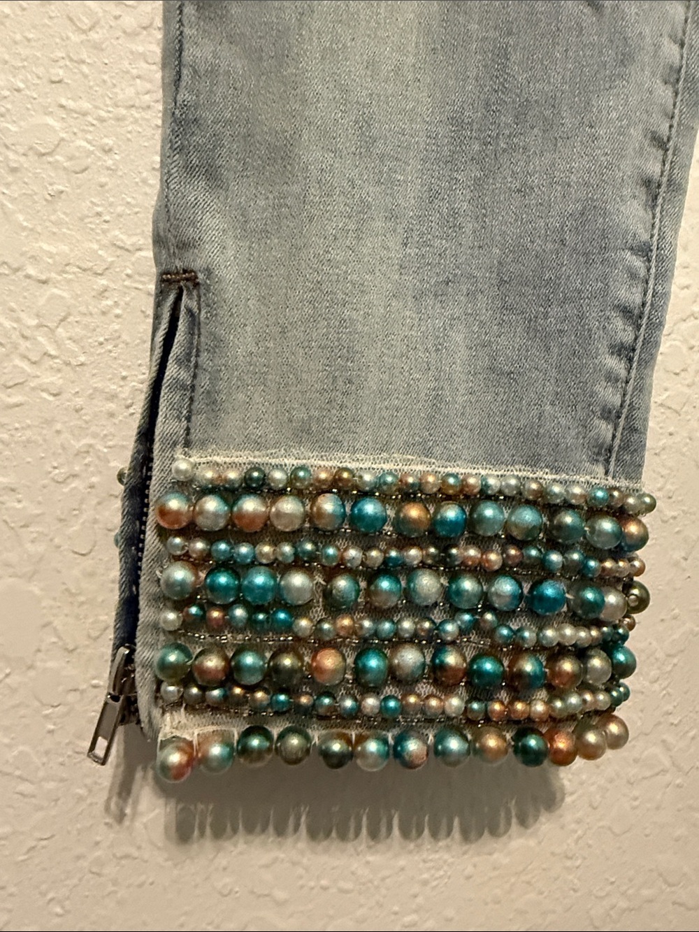 Perfect Boston Proper embellished pearl ankle jeans 8 - Picture 4 of 8